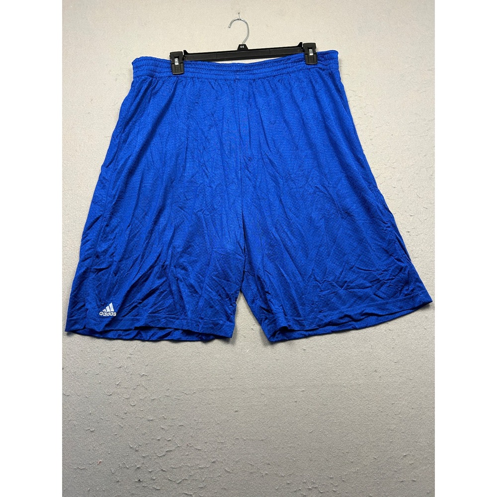 Adidas Basketball Shorts Mesh Polyester Blue 3XL Mens